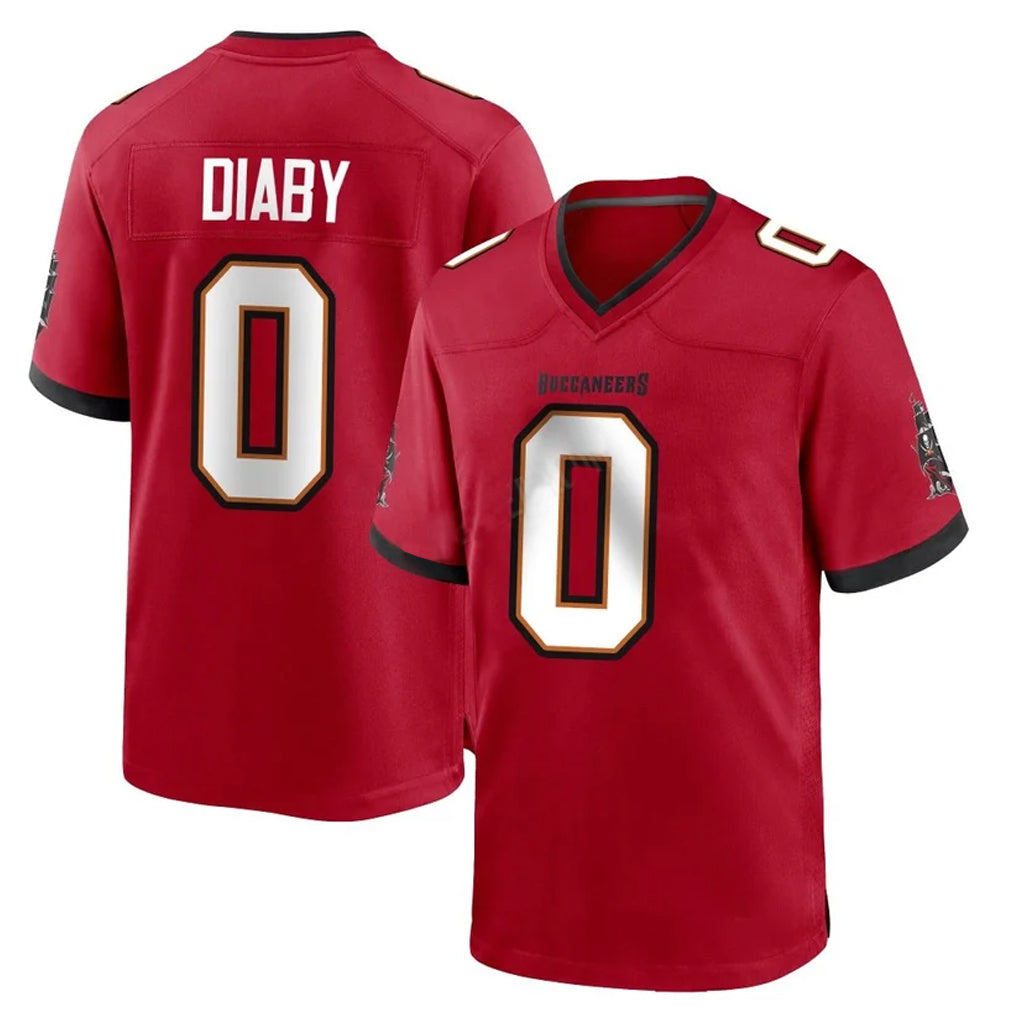 Choea TB.Buccaneers #0 Yaya Diaby Player Red Home Game Stitched Jerseys