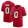 Choea TB.Buccaneers #0 Yaya Diaby Player Red Home Game Stitched Jerseys
