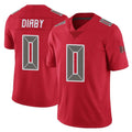 Choea TB.Buccaneers #0 Yaya Diaby Player Red Limited Color Rush Home Game Stitched Jerseys