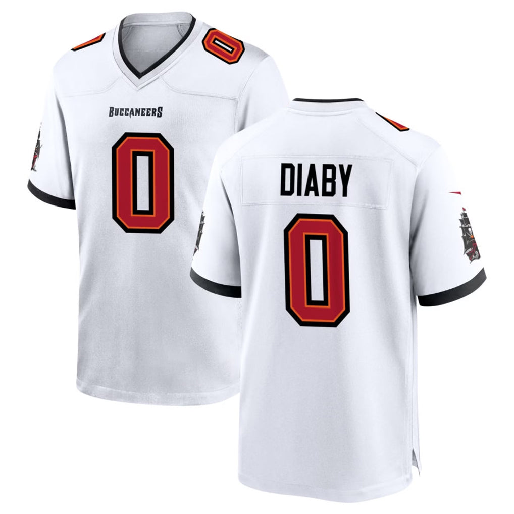 Choea TB.Buccaneers #0 Yaya Diaby Player White Home Game Stitched Jerseys