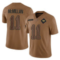 Choea TB.Buccaneers #11 Jalen McMillan Player Brown Limited Salute To Service Home Game Stitched Jerseys