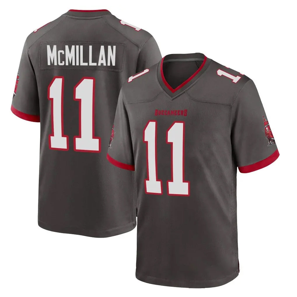 Choea TB.Buccaneers #11 Jalen McMillan Player Pewter Alternate Home Game Stitched Jerseys