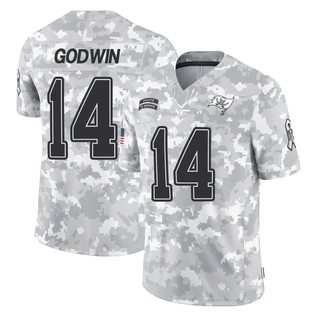 Choea TB.Buccaneers #14 Chris Godwin Jr. Player Arctic Camo Limited Salute To Service Home Game Stitched Jerseys