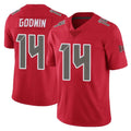 Choea TB.Buccaneers #14 Chris Godwin Jr. Player Red Limited Color Rush Home Game Stitched Jerseys