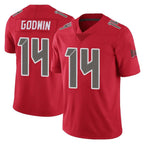 Choea TB.Buccaneers #14 Chris Godwin Jr. Player Red Limited Color Rush Home Game Stitched Jerseys