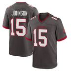 Choea TB.Buccaneers #15 Tez Johnson Player Pewter Alternate Home Game Stitched Jerseys