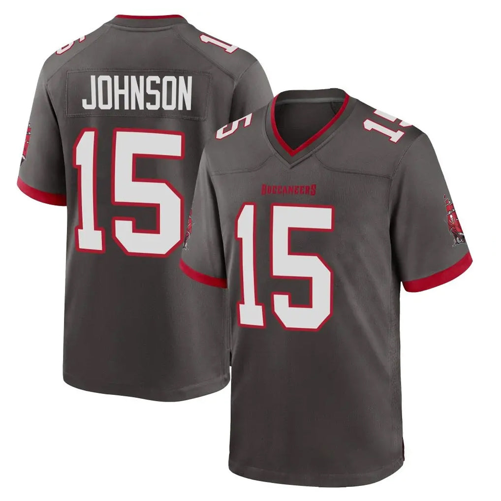 Choea TB.Buccaneers #15 Tez Johnson Player Pewter Alternate Home Game Stitched Jerseys