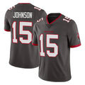 Choea TB.Buccaneers #15 Tez Johnson Player Pewter Limited Alternate Vapor Home Game Stitched Jerseys