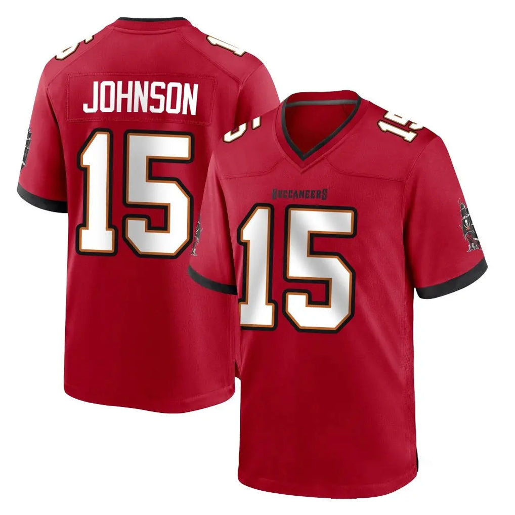 Choea TB.Buccaneers #15 Tez Johnson Player Red Home Game Stitched Jerseys