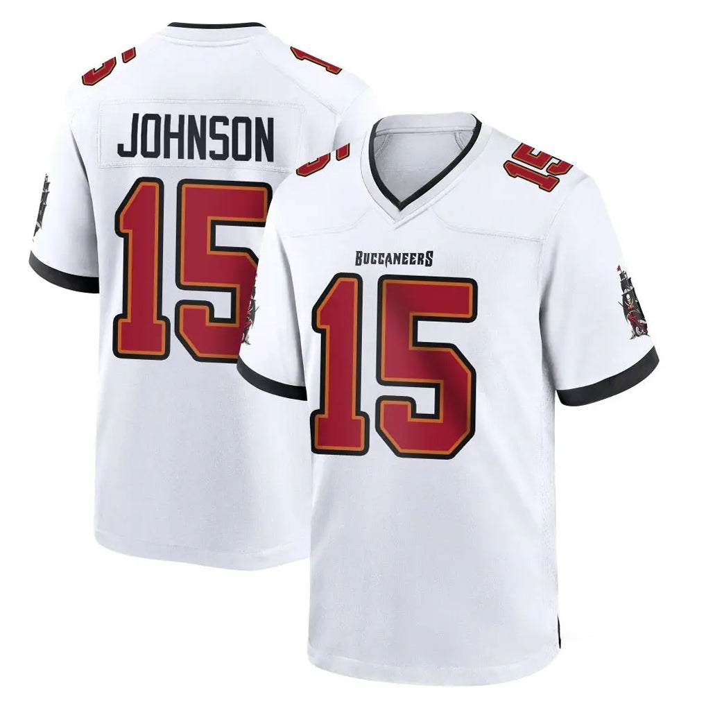 Choea TB.Buccaneers #15 Tez Johnson Player White Home Game Stitched Jerseys