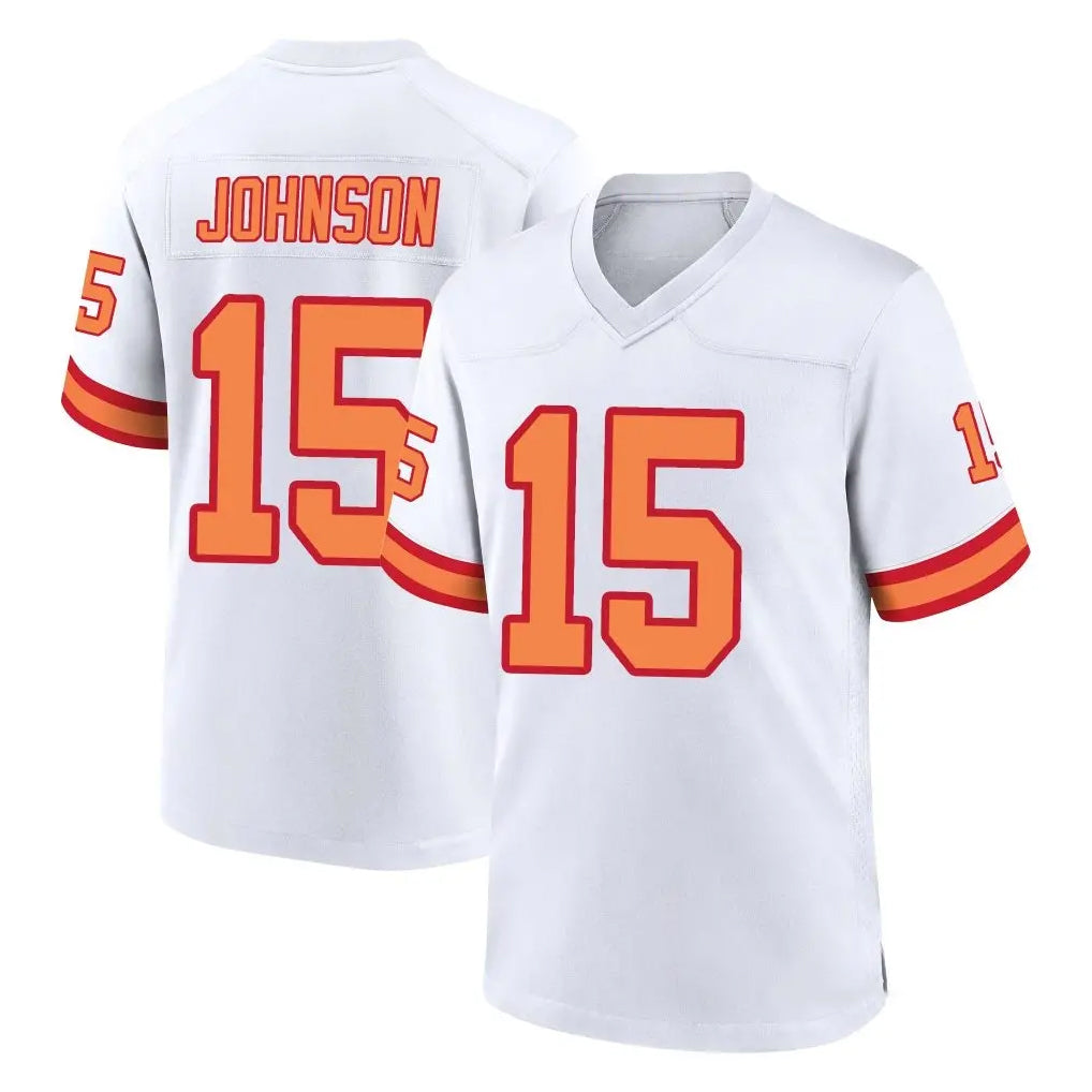 Choea TB.Buccaneers #15 Tez Johnson Player White '76 Home Game Stitched Jerseys