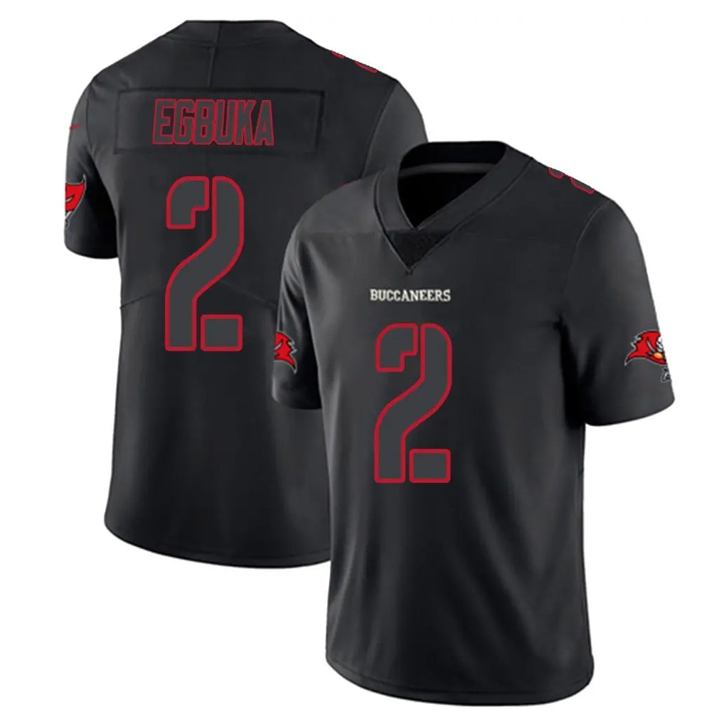 Choea TB.Buccaneers #2 Emeka Egbuka Player Black Impact Limited Home Game Stitched Jerseys