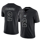 Choea TB.Buccaneers #2 Emeka Egbuka Player Black Reflective Limited Home Game Stitched Jerseys