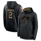 Choea TB.Buccaneers #2 Emeka Egbuka Player Black Salute to Service Sideline Performance Pullover Hoodies Home Game Stitched Jerseys