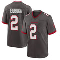 Choea TB.Buccaneers #2 Emeka Egbuka Player Pewter Alternate Home Game Stitched Jerseys