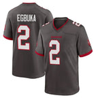 Choea TB.Buccaneers #2 Emeka Egbuka Player Pewter Alternate Home Game Stitched Jerseys