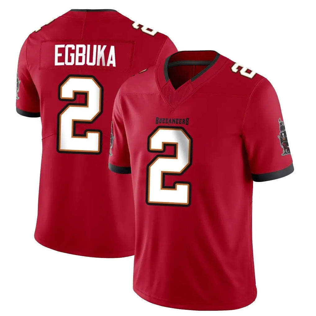 Choea TB.Buccaneers #2 Emeka Egbuka Player Red Limited Vapor F.U.S.E. Home Game Stitched Jerseys
