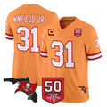 Choea TB.Buccaneers #31 Antoine Winfield Jr. Player Orange 50th Season Vapor Limited Home Game Stitched Jerseys