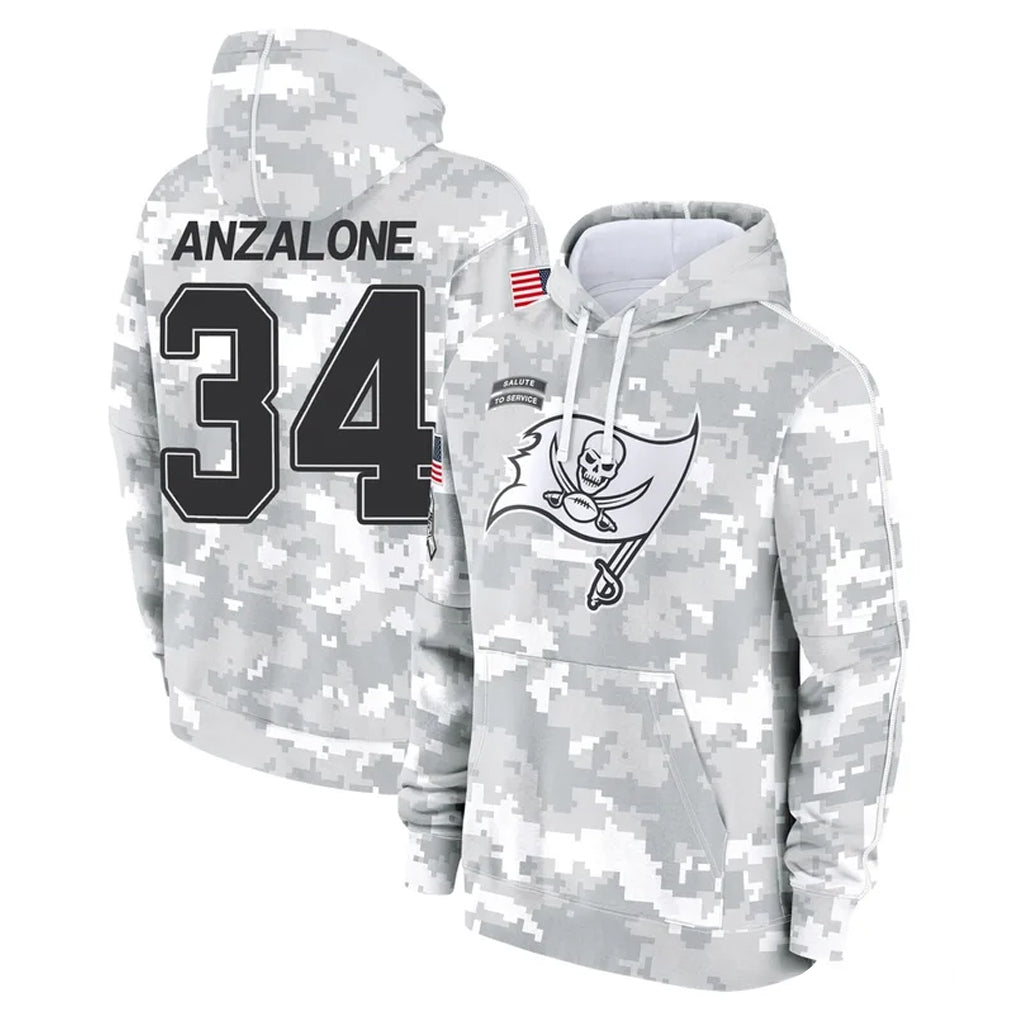 Choea TB.Buccaneers #34 Alex Anzalone Player Arctic Camo Limited Salute to Service Pullover Hoodies Game Stitched Jerseys