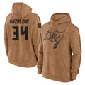 Choea TB.Buccaneers #34 Alex Anzalone Player Brown Limited Salute to Service Pullover Hoodies Game Stitched Jerseys