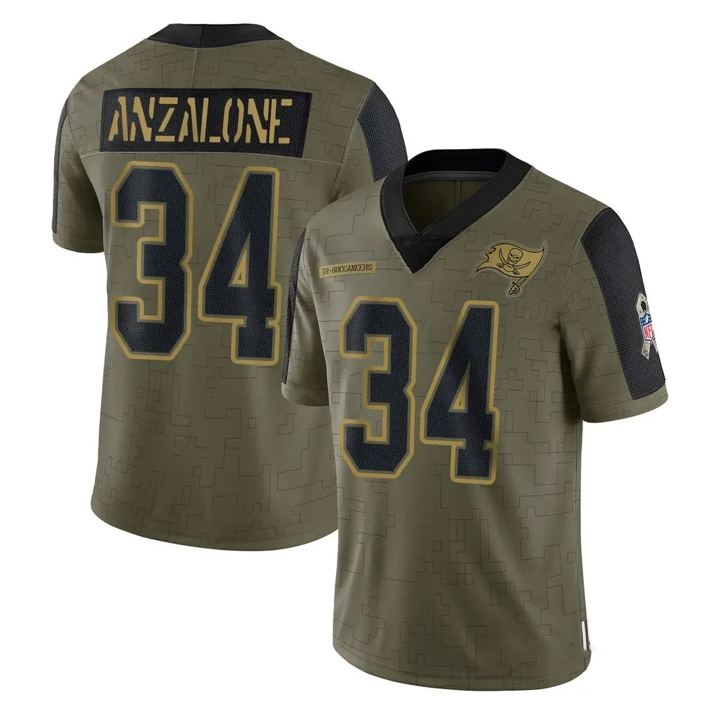 Choea TB.Buccaneers #34 Alex Anzalone Player Olive Salute To Service Limited Game Stitched Jerseys
