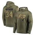 Choea TB.Buccaneers #34 Alex Anzalone Player Olive Salute to Service Pullover Hoodie Home Game Stitched Jerseys
