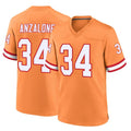 Choea TB.Buccaneers #34 Alex Anzalone Player Orange Throwback Home Game Stitched Jerseys
