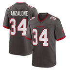 Choea TB.Buccaneers #34 Alex Anzalone Player Pewter Alternate Home Game Stitched Jerseys