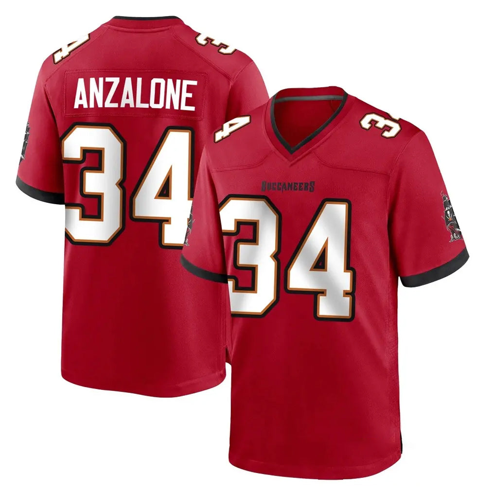 Choea TB.Buccaneers #34 Alex Anzalone Player Red Home Game Stitched Jerseys