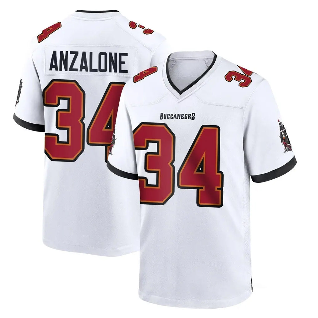 Choea TB.Buccaneers #34 Alex Anzalone Player White Home Game Stitched Jerseys