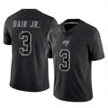 Choea TB.Buccaneers #3 Rueben Bain Jr. Player Black Reflective Limited Home Game Stitched Jerseys