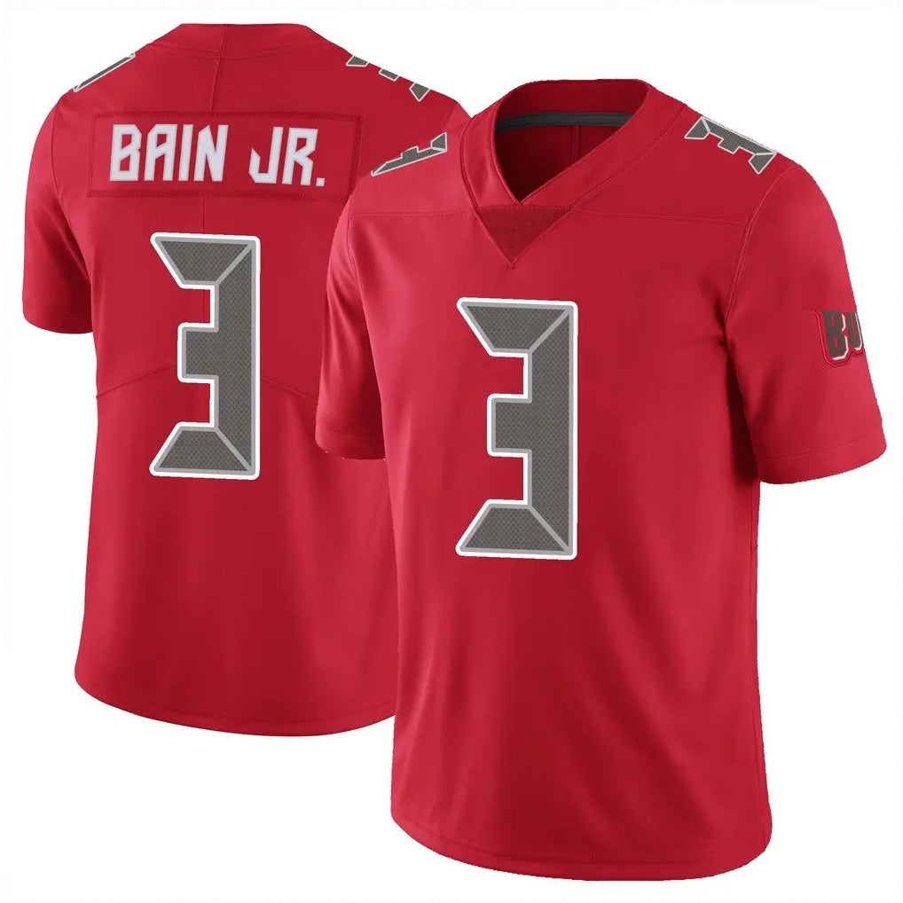 Choea TB.Buccaneers #3 Rueben Bain Jr. Player Red Limited Color Rush Home Game Stitched Jerseys