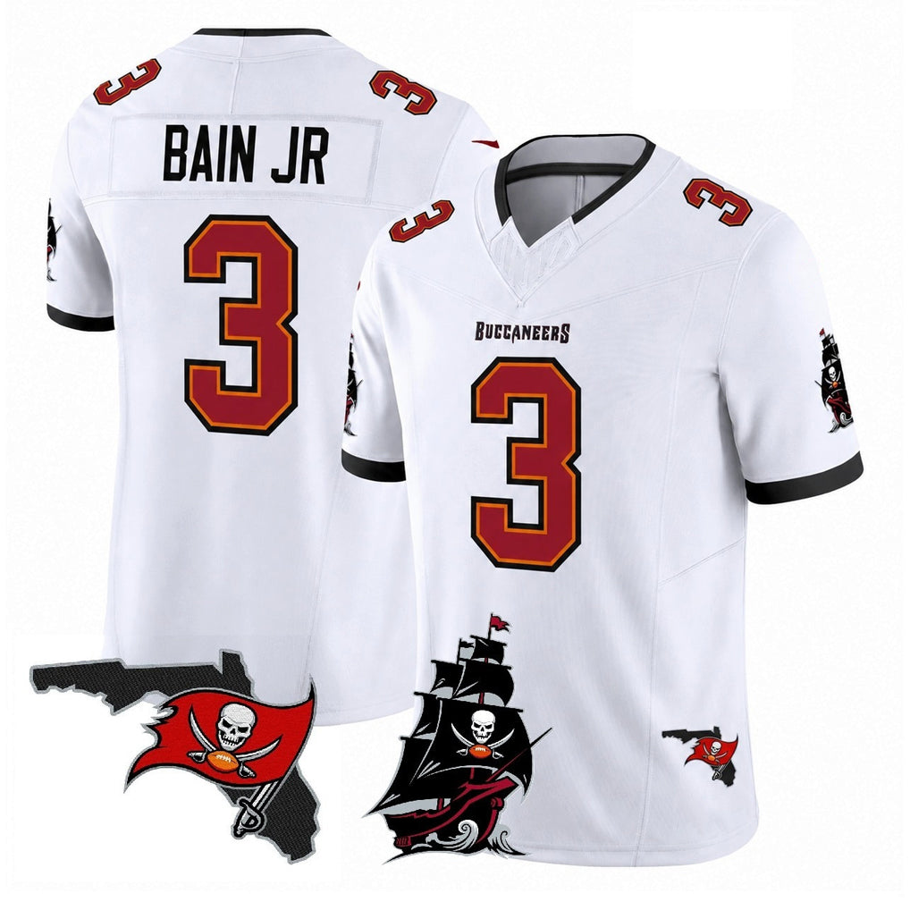 Choea TB.Buccaneers #3 Rueben Bain Jr. Player White Limited 2026 Season Vapor F.U.S.E. Home Game Stitched Jerseys