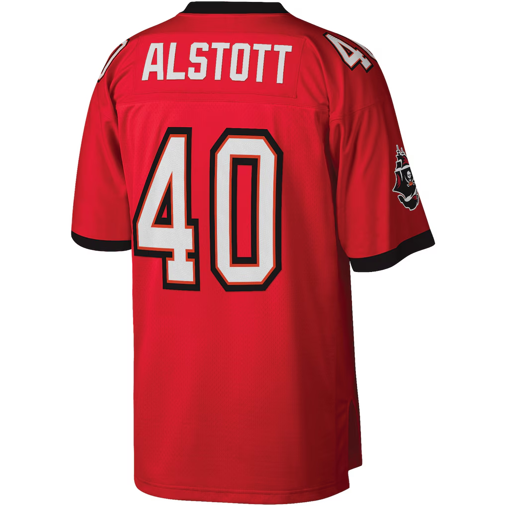 Choea TB.Buccaneers #40 Mike Alstott Mitchell & Ness Red Legacy Replica Stitched Puhic Jersey