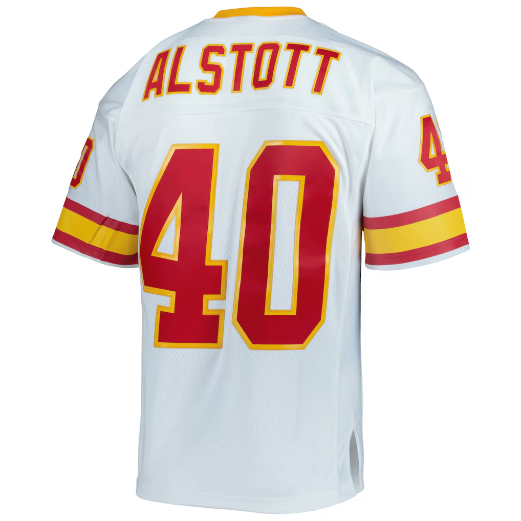 Choea TB.Buccaneers #40 Mike Alstott Mitchell & Ness White Legacy Replica Stitched Puhic Jersey