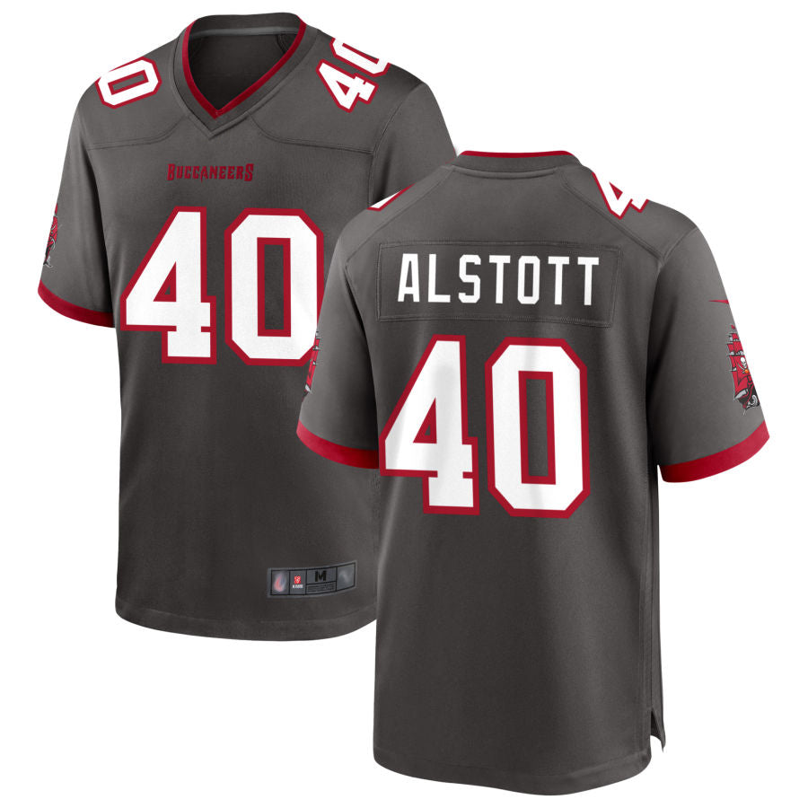 Choea TB.Buccaneers #40 Mike Alstott Player Pewter Game Stitched Jerseys