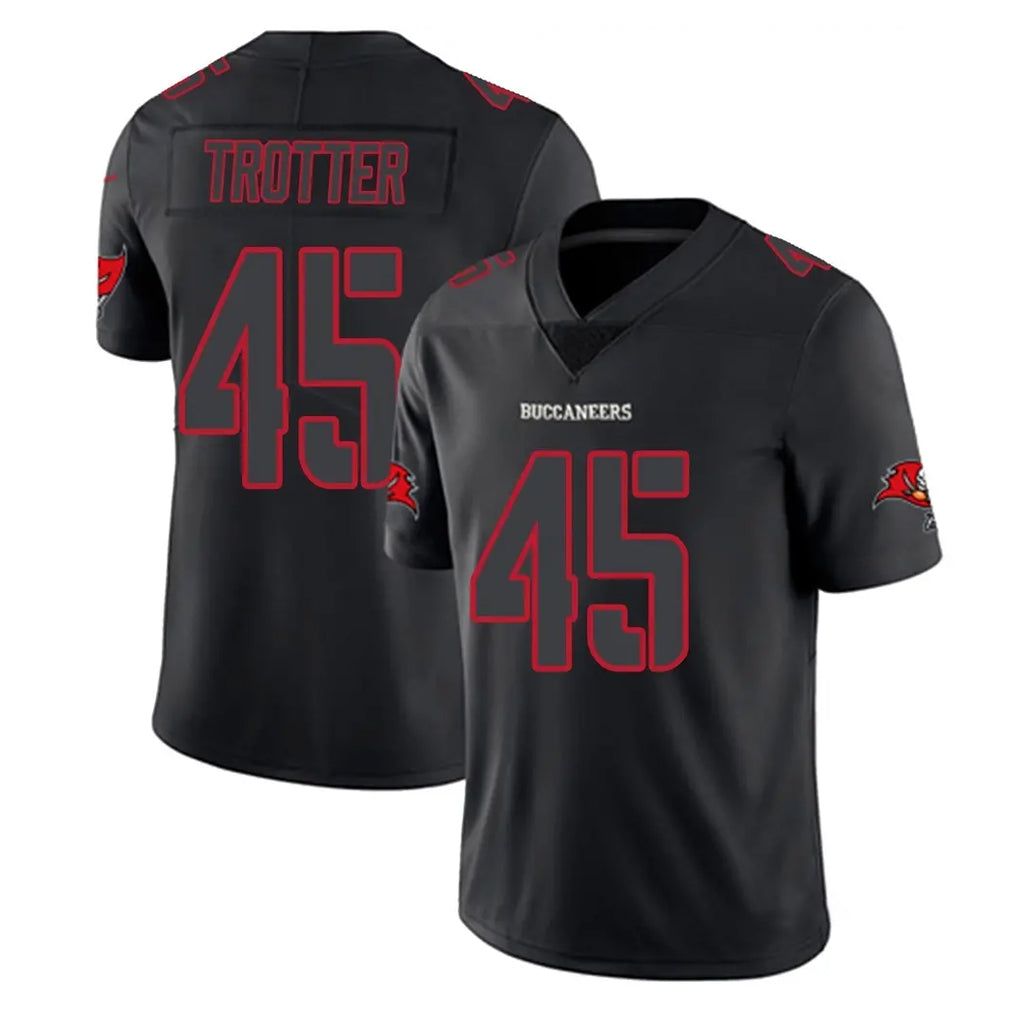 Choea TB.Buccaneers #45 Josiah Trotter Player Black Impact Limited Home Game Stitched Jerseys