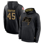 Choea TB.Buccaneers #45 Josiah Trotter Player Black Salute to Service Sideline Performance Pullover Hoodies Home Game Stitched Jerseys