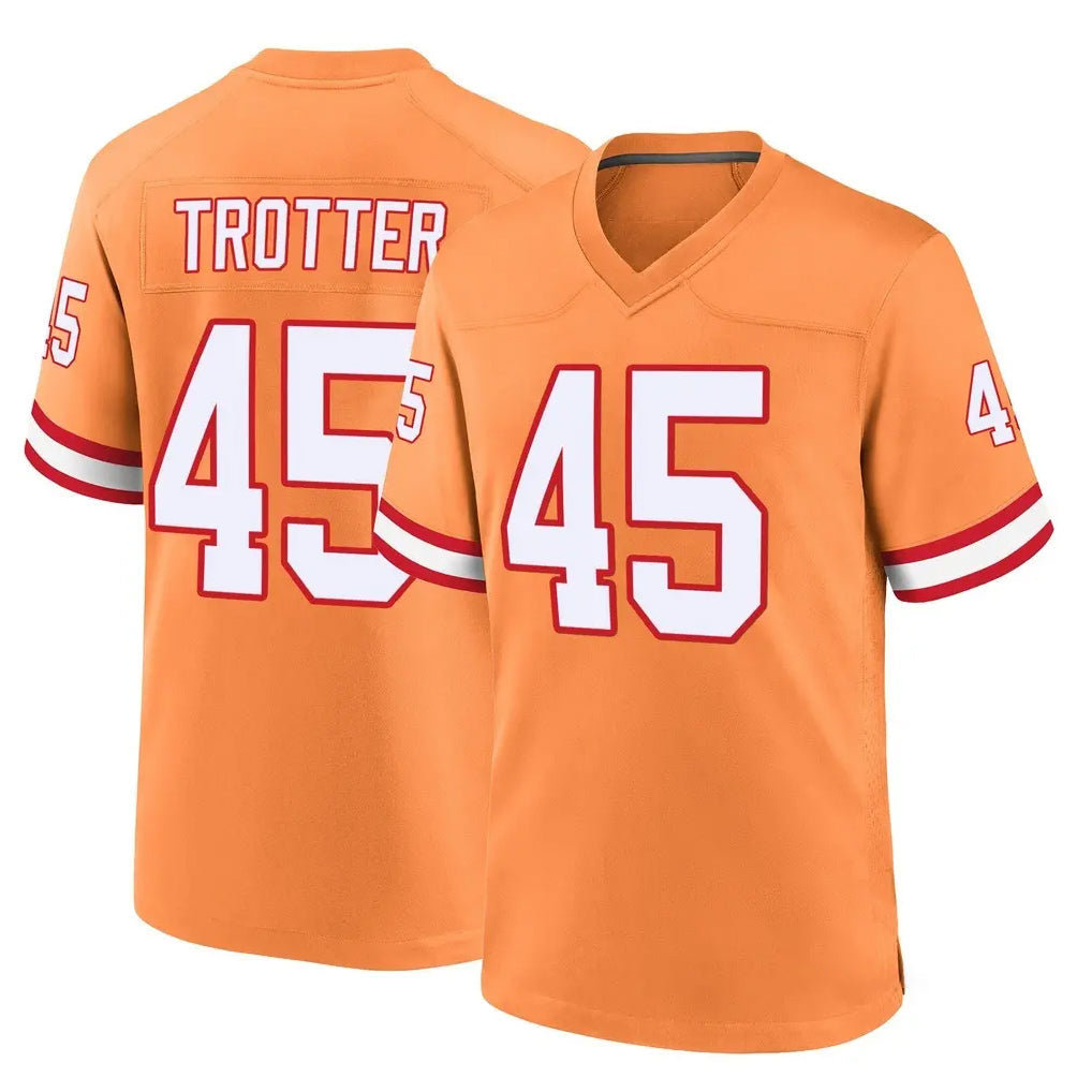 Choea TB.Buccaneers #45 Josiah Trotter Player Orange Throwback Home Game Stitched Jerseys