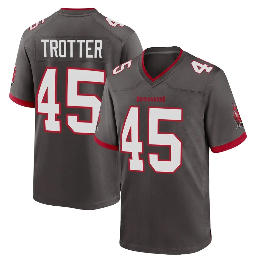 Choea TB.Buccaneers #45 Josiah Trotter Player Pewter Alternate Home Game Stitched Jerseys
