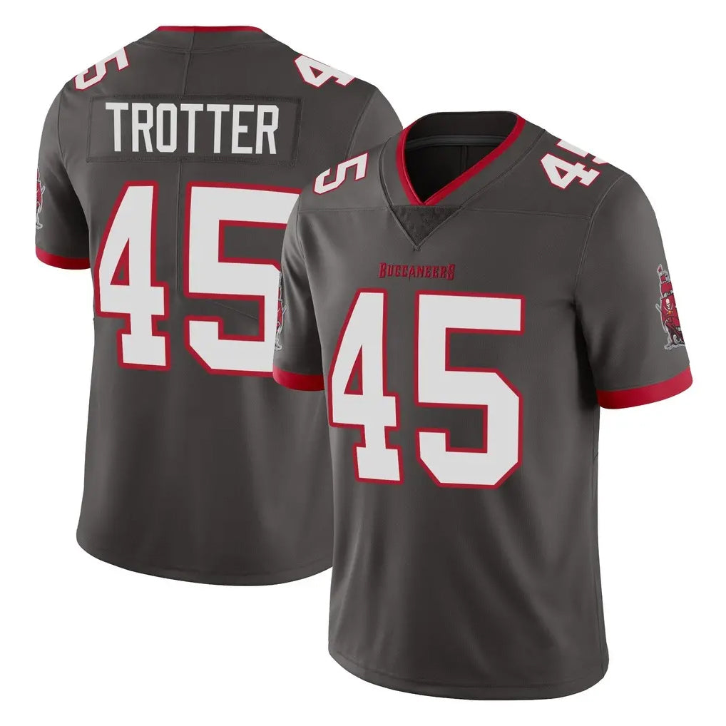 Choea TB.Buccaneers #45 Josiah Trotter Player Pewter Limited Alternate Vapor Home Game Stitched Jerseys