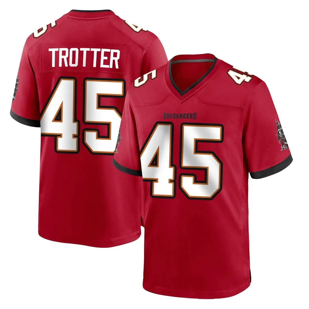 Choea TB.Buccaneers #45 Josiah Trotter Player Red Home Game Stitched Jerseys