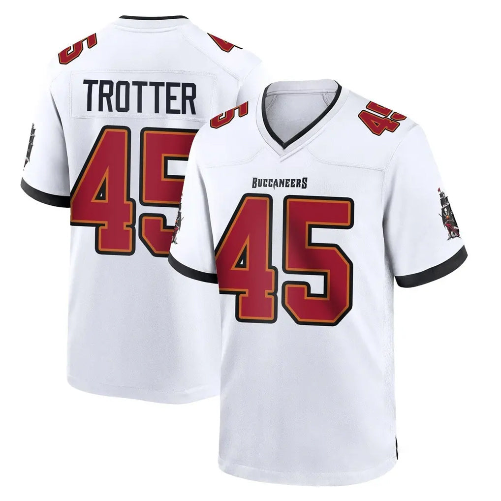 Choea TB.Buccaneers #45 Josiah Trotter Player White Home Game Stitched Jerseys