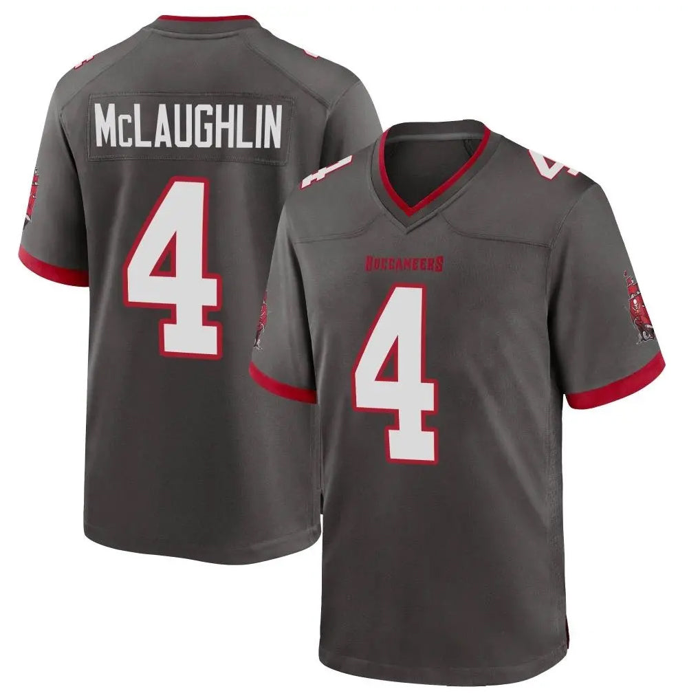 Choea TB.Buccaneers #4 Chase McLaughlin Player Pewter Alternate Home Game Stitched Jerseys