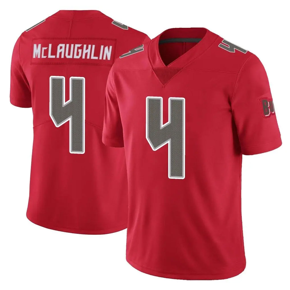 Choea TB.Buccaneers #4 Chase McLaughlin Player Red Limited Color Rush Home Game Stitched Jerseys