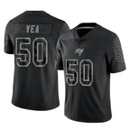 Choea TB.Buccaneers #50 Vita Vea Player Black Reflective Limited Home Game Stitched Jerseys