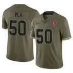 Choea TB.Buccaneers #50 Vita Vea Player Olive Limited Salute To Service Home Game Stitched Jerseys