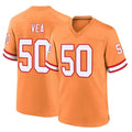 Choea TB.Buccaneers #50 Vita Vea Player Orange Throwback Home Game Stitched Jerseys