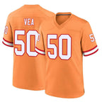 Choea TB.Buccaneers #50 Vita Vea Player Orange Throwback Home Game Stitched Jerseys