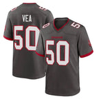 Choea TB.Buccaneers #50 Vita Vea Player Pewter Alternate Home Game Stitched Jerseys